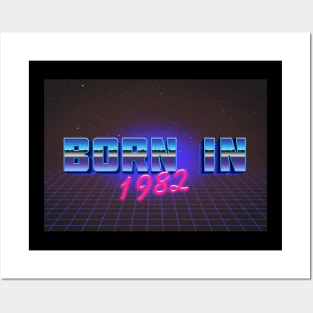 Born In 1982 ∆∆∆ VHS Retro Outrun Birthday Design Posters and Art